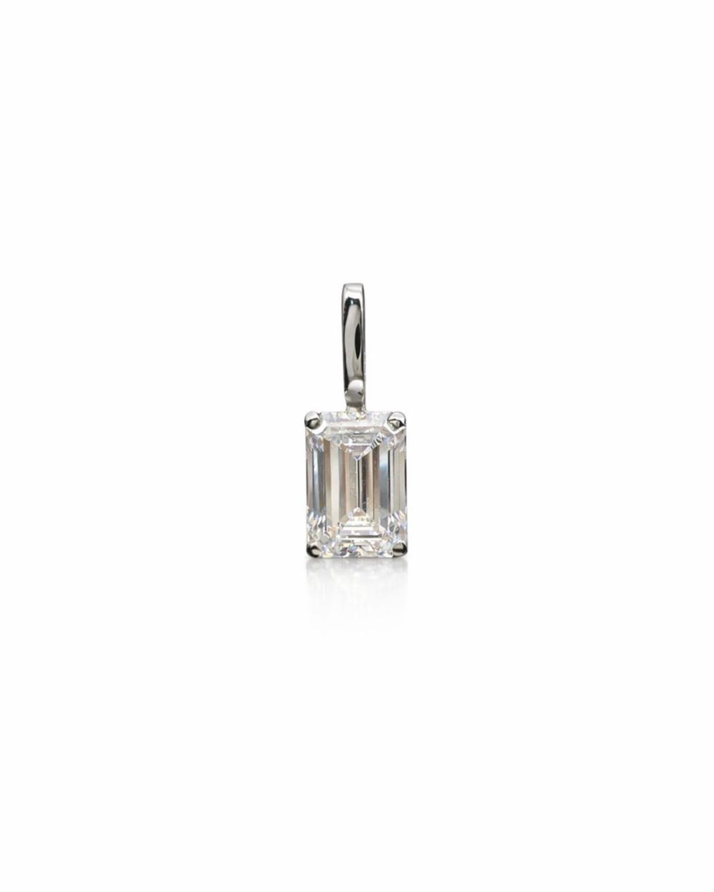 Emerald Cut Solitaire Pendant