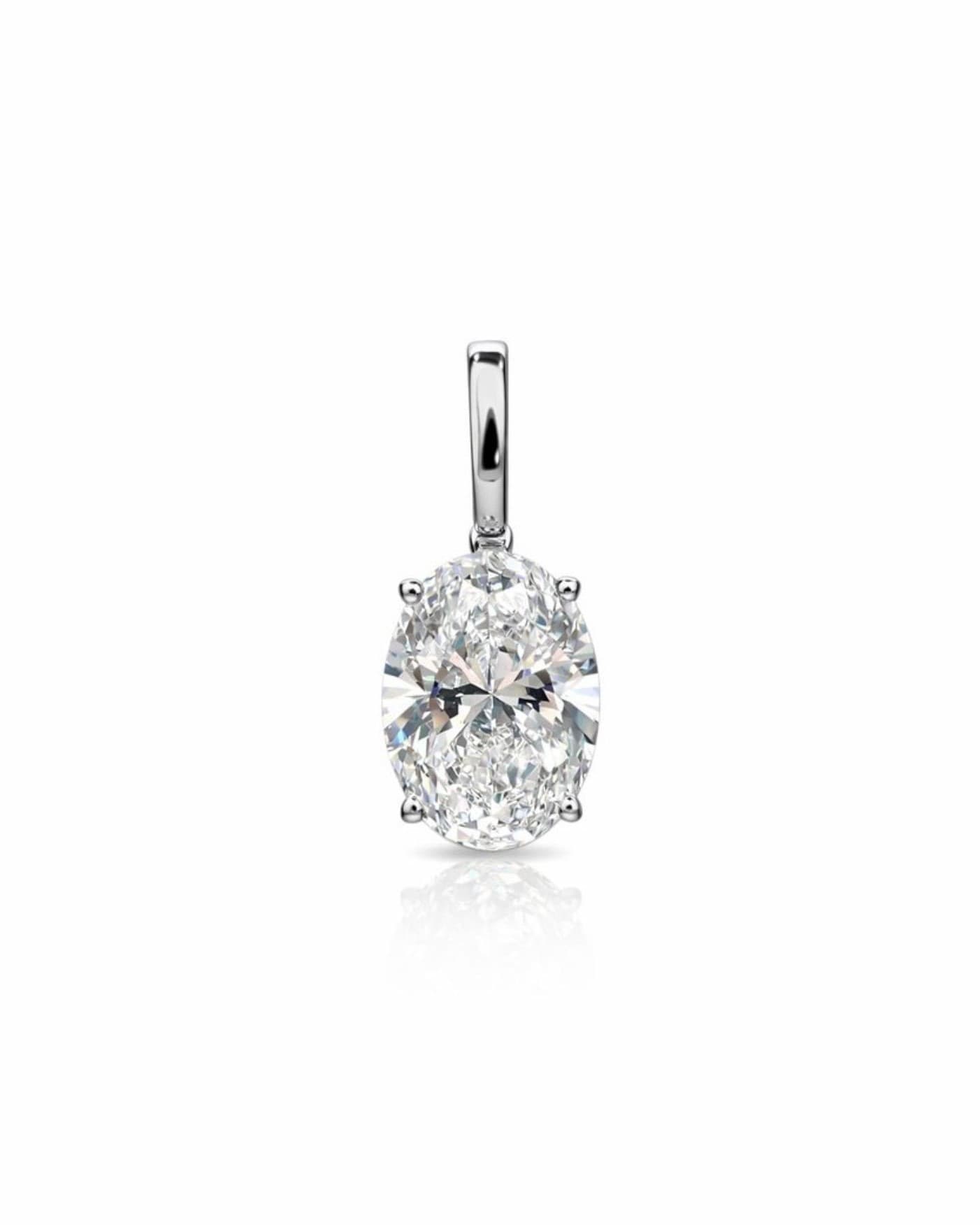 Pendentif Solitaire Ovale