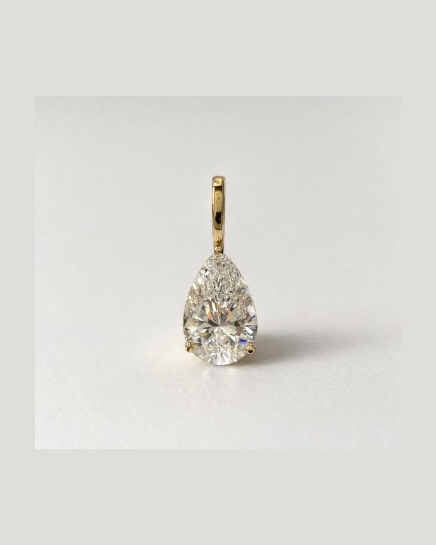 Pendentif Solitaire Poire, Or Jaune